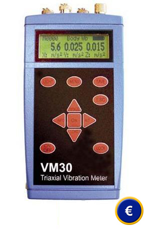 acclromtre de vibration pour le corps humain selon la ISO 10326-1, 2631, 5349, 7096.