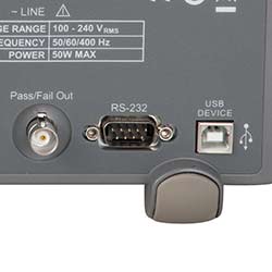 Port USB de l'analyseur de spectre Partie postérieure de l'analyseur de spectre