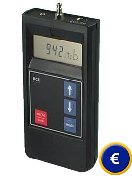 Barom�tre PCE-DB 2 �  m�moire interne pour jusqu'� 700 valeures de  mesure.