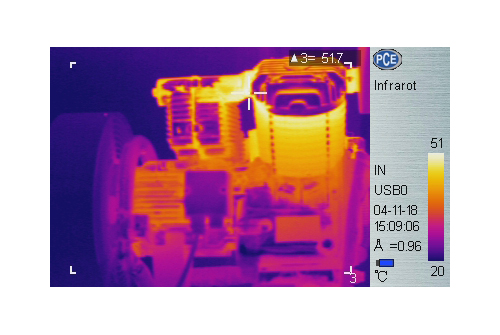 Caméra infrarouge L'image gardée dans la caméra infrarouge PCE-TC 9