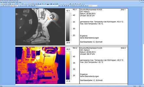 Logiciel de la caméra thermique PCE-TC 31