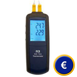 Contr�leur de temp�rature � 2 canaux PCE-T312 pour les thermo �l�ments type K