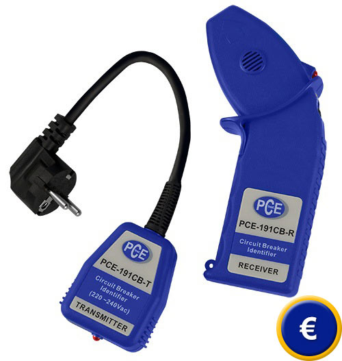 Dtecteur de cbles PCE-191 CB pour des conductions libres de tension et de courant.