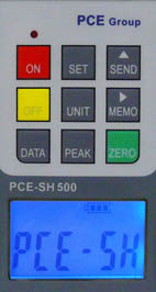 Ecran du dynamom�tre  PCE-SH 200K