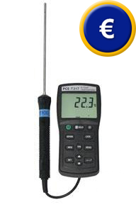 Indicateur de temp�rature de contact PCE-T317 avec un grand �cran.