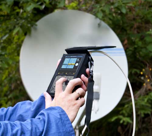 Image de l'usage du localisateur de satellite