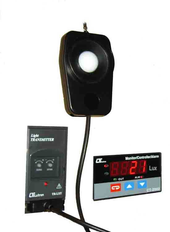 Le luxm�tre avertisseur LXT durant une mesure.