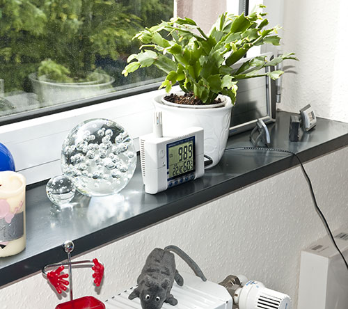 Image de l'usage du mesureur de CO2 PCA-AC 1000