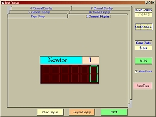 Représentation digitale du logiciel du mesureur de force.