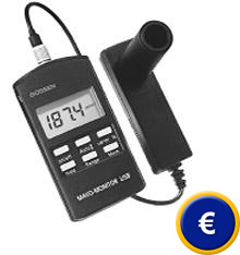 Usage du Mavo Monitor pour mesurer la densité lumineuse.