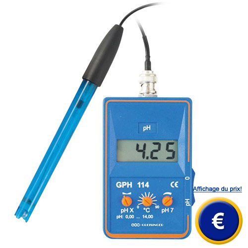 Mesureur de pH digital GPH014: parfait pour des applications en laboratoire avec un support pour les électrodes