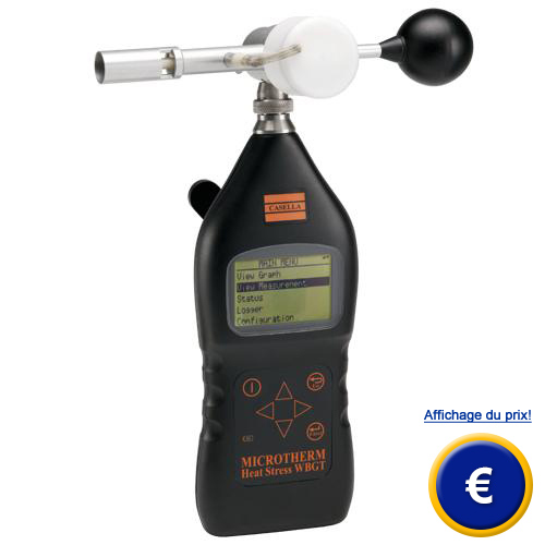 Mesureur de stress thermique WBGT Kit pour évaluer le lieu de travail