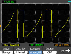 L'oscilloscope portable garde des ondes de mesure