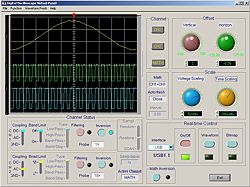 Logiciel de l'Oscilloscope � m�moire PCE-UT 2202C.