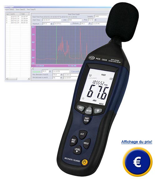 Sonom�tre clase II � m�moire de valeurs de mesure