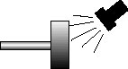 Stroboscope mesurant correctement la roue motrice.