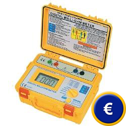 Testeur de résistance électrique PCE-MO 2002 avec une carcasse ayant un joint torique imperméable.