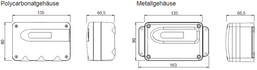 Dimensions du transducteur d'humidit et de temprature EE 23