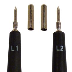 Le v�rificateur de tension PCE-TT1 avec des pointes pouvant se visser.