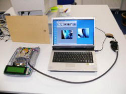 Vid�oscope PCE-VE 110 transf�rant les donn�es de la mesure