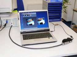 Transf�rant les donn�es de mesure du vid�oscope au PC.