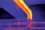 Image effectue dans un conduit de vapeur avec une camra de thermographie.