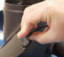 Utilisation du mesureur par ultrasons  de matriaux dans une hlice  bateau.