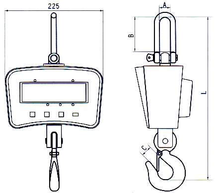 Croquis de la balance  crochet.