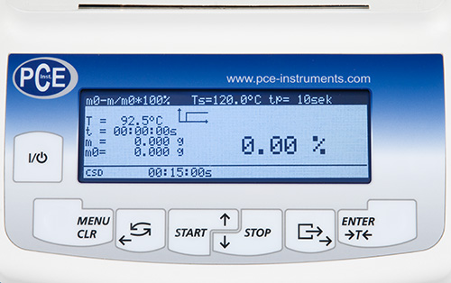 Photo du display de la balance d'humidit