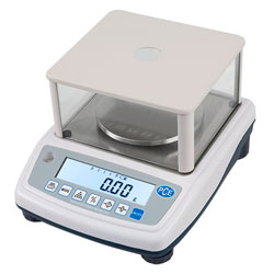 Balance de laboratoire PCE-HB 2000 avec un plateau de pesage de Ø 150 mm 