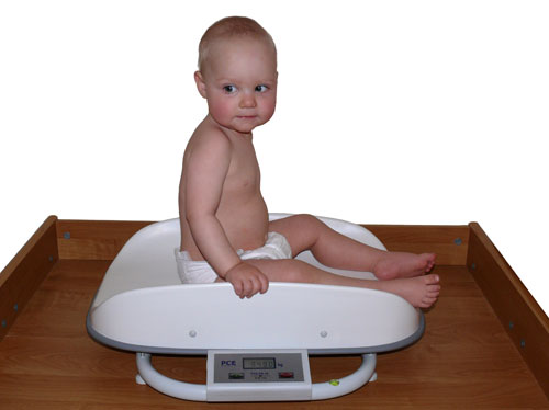 Voyant d'affichage de la balance pour bébés vérifiable PCE-PS 15MBS