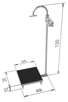 Dimensions de la plate-forme de la balance sportive vrifie PCE-PS 200MPC