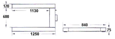 Dimensions de la balance pour tonneaux PCE-TP 15000U