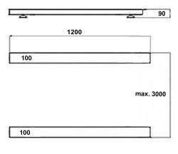 Croquis des dimensions de la balance pse-palettes