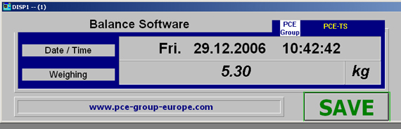 Le logiciel optionnel de la balance pour messagerie indique toujours les données de la pesée, la date et l'heure.