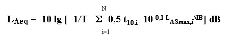 Formule pour dterminer l'quivalent nergtique sonore