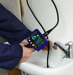 Utilisation de la caméra d'inspection Caméra d'inspection avec des tuyaux