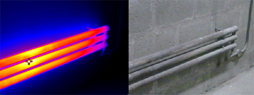 Contrôle d'isolement avel la caméra thermographique