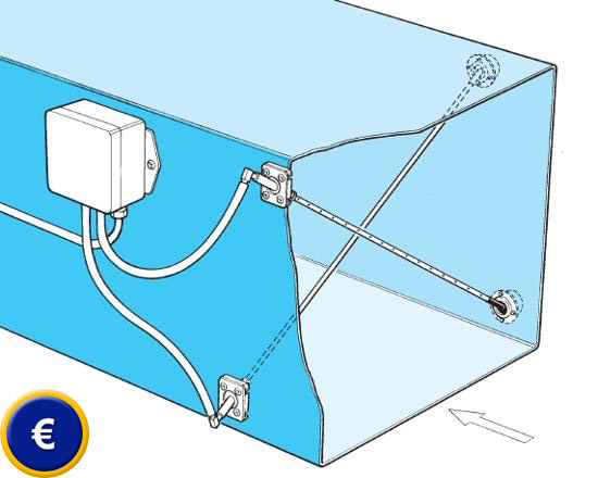 Capteur de dbit d'air en croix pour mesurer le dbit X8 et X16