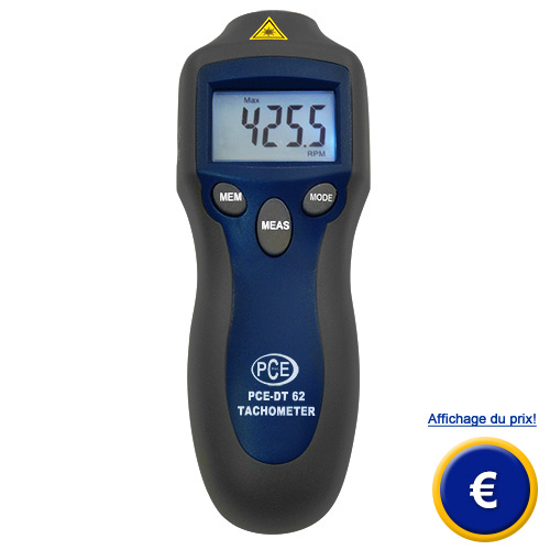 Compte-tours numérique avec technologie laser. Compteur de vitesse de  rotation SM6236E - Cablematic