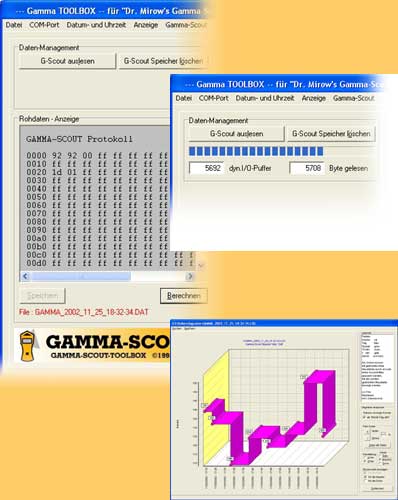 cran du logiciel du compteur geiger