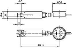 Dimensions du dynamomtre ponctuel 835