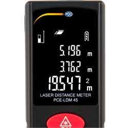 cran du distancemtre laser PCE-LDM 45