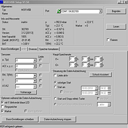 Logiciel de l'enregistreur d'accélération triaxial