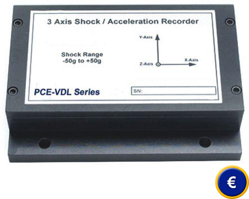 Registrador de datos triaxial de impacto serie PCE-VDL