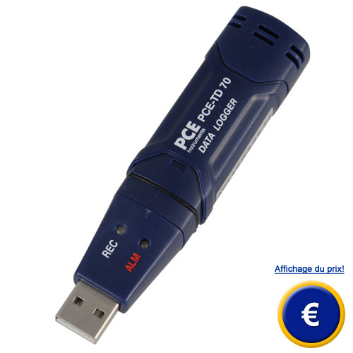 ENREGISTREUR THERMO/HYGROMETRE AUTONOME USB AVEC AFFICHAGE - L