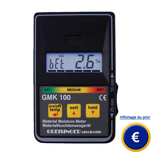Humidimètre pour matériaux capacitif GMK 100