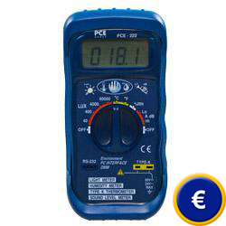 Cet indicateur d'humidité PCE-222 est pour des paramètres environnementaux.