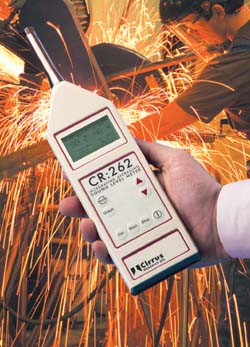 Exemples du mesureur de bruit CR 262 effectuant une mesure