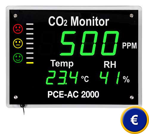 Mesureur de CO2 PCE-AC 2000